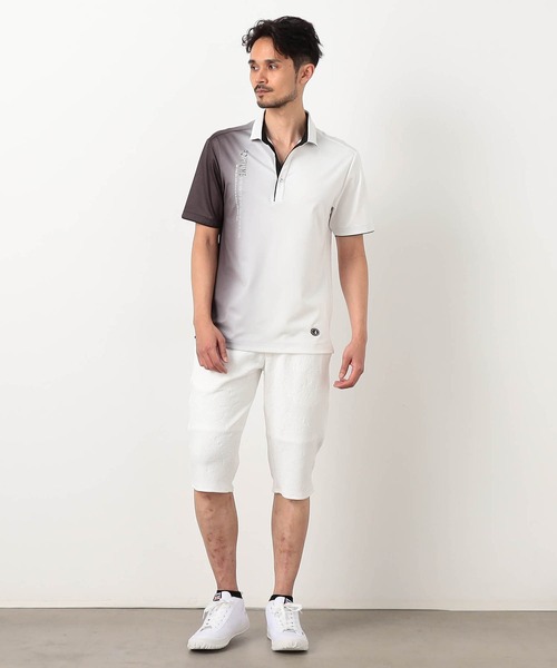 NICOLE CLUB FOR MEN（ニコルクラブフォーメン）の「ムラ柄アラカルトスキッパーポロシャツ（ポロシャツ・メンズ・グレー系/オフホワイト/ブルー系/ネイビー・XX-LARGE/X-LARGE/LARGE/MEDIUM）」の7枚目の写真