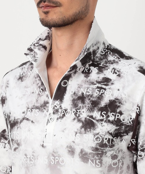 NICOLE CLUB FOR MEN（ニコルクラブフォーメン）の「ムラ柄アラカルトスキッパーポロシャツ（ポロシャツ・メンズ・グレー系/オフホワイト/ブルー系/ネイビー・XX-LARGE/X-LARGE/LARGE/MEDIUM）」の11枚目の写真