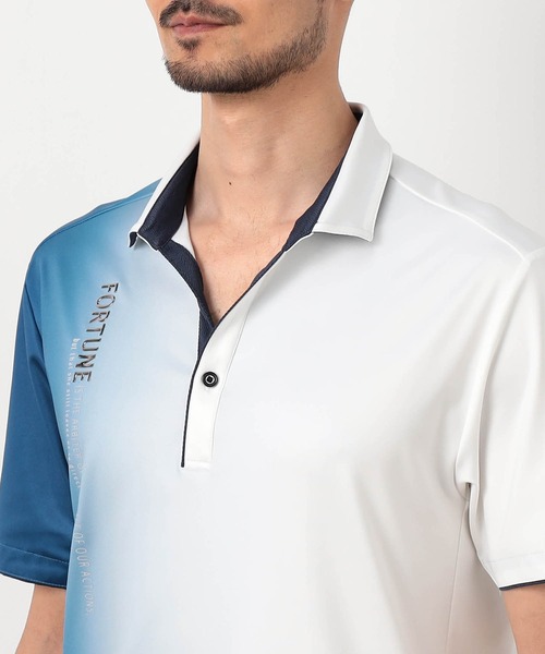 NICOLE CLUB FOR MEN（ニコルクラブフォーメン）の「ムラ柄アラカルトスキッパーポロシャツ（ポロシャツ・メンズ・グレー系/オフホワイト/ブルー系/ネイビー・XX-LARGE/X-LARGE/LARGE/MEDIUM）」の22枚目の写真