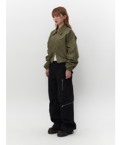 TUOMIO（トゥオミオ）の「RUFFLE BOMBER JACKET [KHAKI]（ブルゾン・レディース・その他・1/2）」の3枚目の写真