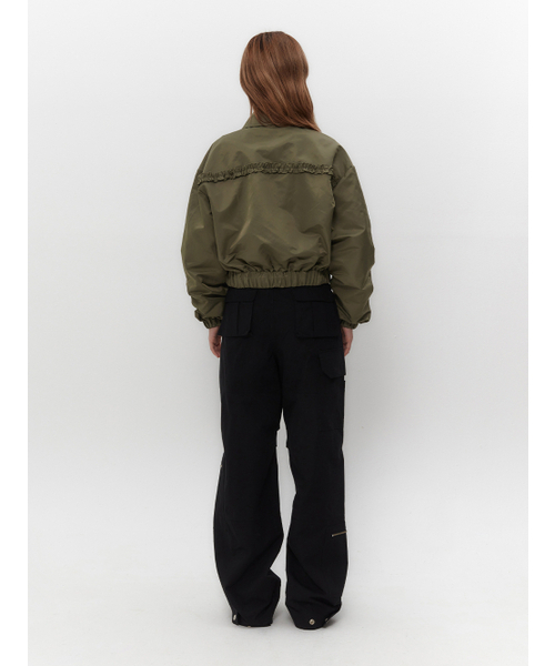 TUOMIO（トゥオミオ）の「RUFFLE BOMBER JACKET [KHAKI]（ブルゾン・レディース・その他・1/2）」の4枚目の写真