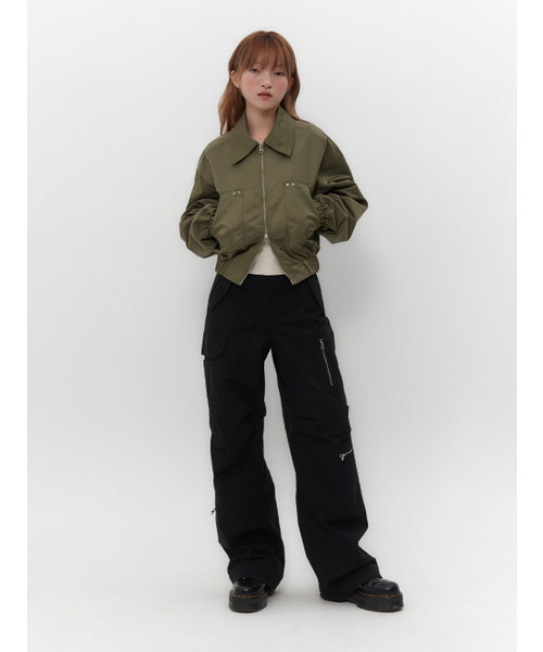 TUOMIO（トゥオミオ）の「RUFFLE BOMBER JACKET [KHAKI]（ブルゾン・レディース・その他・1/2）」の5枚目の写真