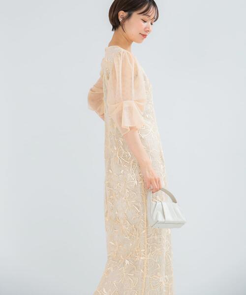 URBAN RESEARCH ROSSO WOMEN(アーバンリサーチ ロッソ)の「『別注』kaene×ROSSO フラワーエンブロイダリードレス(ワンピース・レディース・イエロー/チャコールグレー・36)」の11枚目の写真