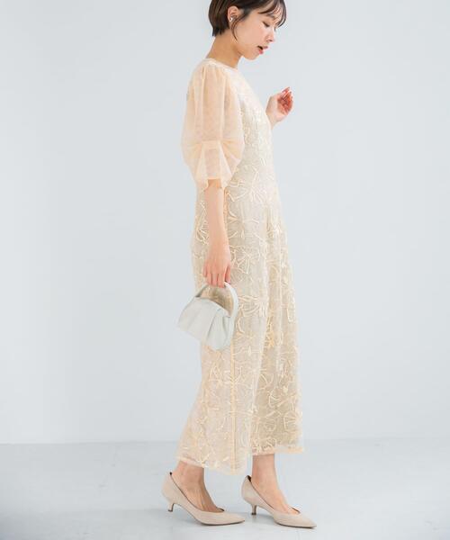 URBAN RESEARCH ROSSO WOMEN(アーバンリサーチ ロッソ)の「『別注』kaene×ROSSO フラワーエンブロイダリードレス(ワンピース・レディース・イエロー/チャコールグレー・36)」の10枚目の写真