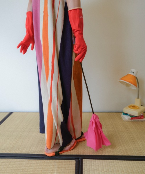 PAMM(パム)の「知性のストライプキャミワンピース(ワンピース・レディース・オレンジ系/ライトグリーン・2/1)」の17枚目の写真