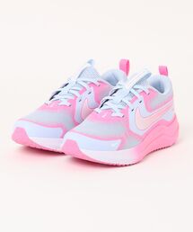 NIKE(ナイキ)の「NIKE ナイキ COSMIC RUNNER SWOOSH GS【軽量】キッズスニーカー 子供靴 ひも靴(コズミックランナースウッシュGS) IQ9861-401 ハイドロジェンブルー ホワイト(スニーカー)」