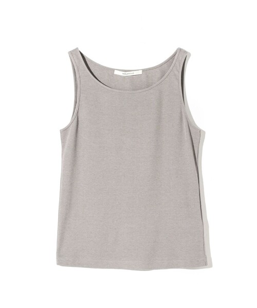 MIDIUMISOLID(ミディウミソリッド)の「MIDIUMISOLID for Ladies フィットリブタンクトップ(Tシャツ/カットソー・レディース・オフホワイト/ライトグレー/ブラック・FREE)」の3枚目の写真