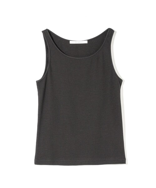 MIDIUMISOLID(ミディウミソリッド)の「MIDIUMISOLID for Ladies フィットリブタンクトップ(Tシャツ/カットソー・レディース・オフホワイト/ライトグレー/ブラック・FREE)」の2枚目の写真