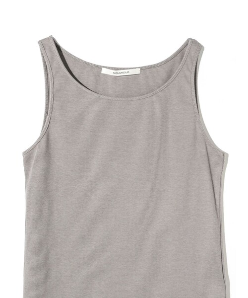 MIDIUMISOLID(ミディウミソリッド)の「MIDIUMISOLID for Ladies フィットリブタンクトップ(Tシャツ/カットソー・レディース・オフホワイト/ライトグレー/ブラック・FREE)」の6枚目の写真