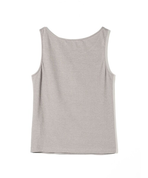 MIDIUMISOLID(ミディウミソリッド)の「MIDIUMISOLID for Ladies フィットリブタンクトップ(Tシャツ/カットソー・レディース・オフホワイト/ライトグレー/ブラック・FREE)」の4枚目の写真