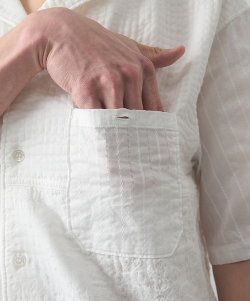 FAF（フェイク アス フラワーズ）の「【FAF】EX.Patch Work S/S Shirt（シャツ/ブラウス・メンズ・ホワイト/ブラック・2/3）」の7枚目の写真