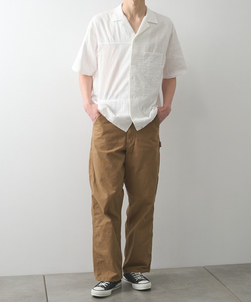 FAF（フェイク アス フラワーズ）の「【FAF】EX.Patch Work S/S Shirt（シャツ/ブラウス・メンズ・ホワイト/ブラック・2/3）」の3枚目の写真