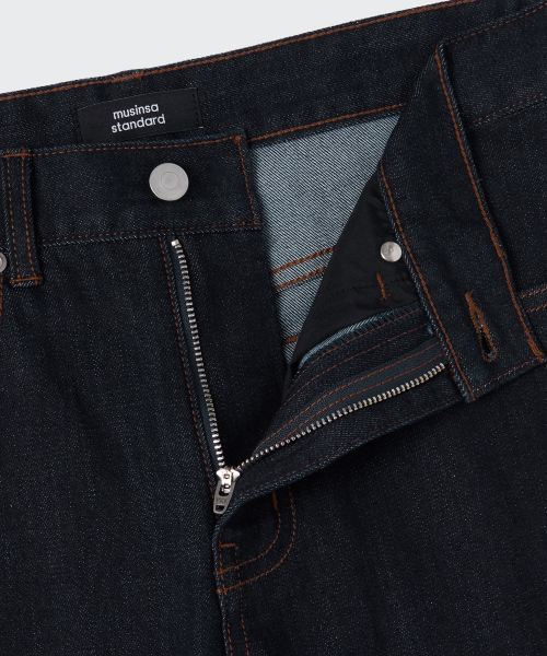 MUSINSA STANDARD（ムシンサスタンダード）の「[クールタンダード] ストレートデニムパンツ [ディープインディゴ]（デニムパンツ・メンズ・その他・27/28/29/30/31/32/38/33/34/36/40）」の3枚目の写真