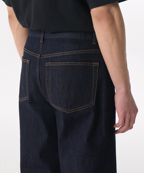 MUSINSA STANDARD（ムシンサスタンダード）の「[クールタンダード] ストレートデニムパンツ [ディープインディゴ]（デニムパンツ・メンズ・その他・27/28/29/30/31/32/38/33/34/36/40）」の5枚目の写真