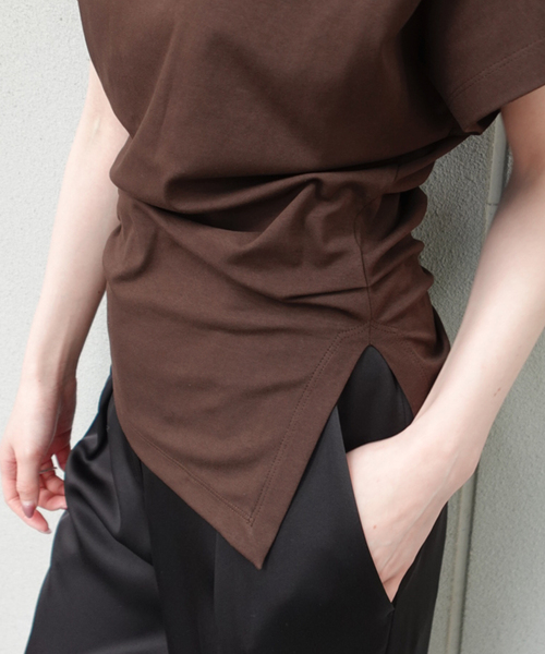 CLOSED(クローズド)の「《NOBLE別注カラー》CLOSED/クローズド Off Shoulder top(Tシャツ/カットソー・レディース・アイボリー/ブラウン・SMALL)」の16枚目の写真
