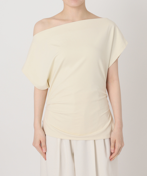 CLOSED(クローズド)の「《NOBLE別注カラー》CLOSED/クローズド Off Shoulder top(Tシャツ/カットソー・レディース・アイボリー/ブラウン・SMALL)」の20枚目の写真