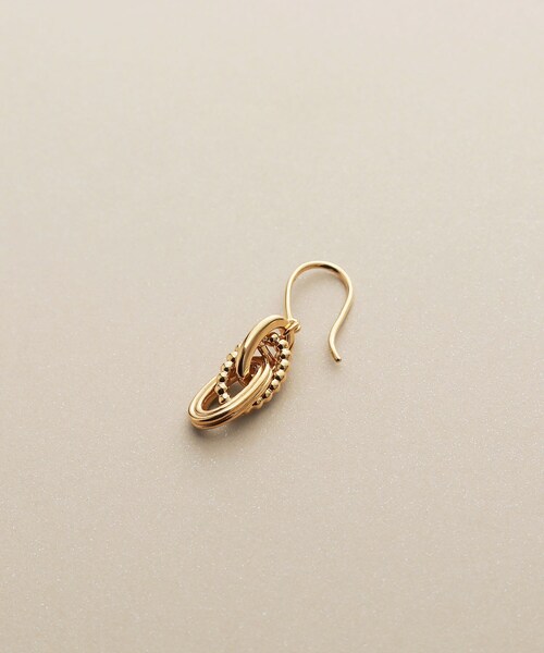 coco　K18　チェーンピアス 両耳用 K10ミックスチェーン フックピアス（ピアス（両耳用））｜COCOSHNIK