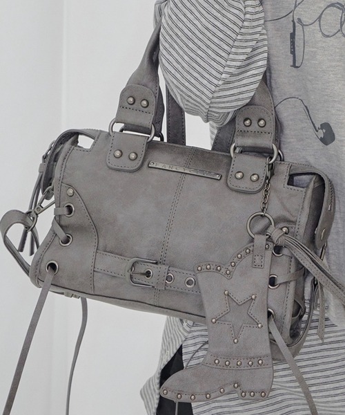 セール】【FANCY CLUB】BELTED WASHING COATING MINI BAG