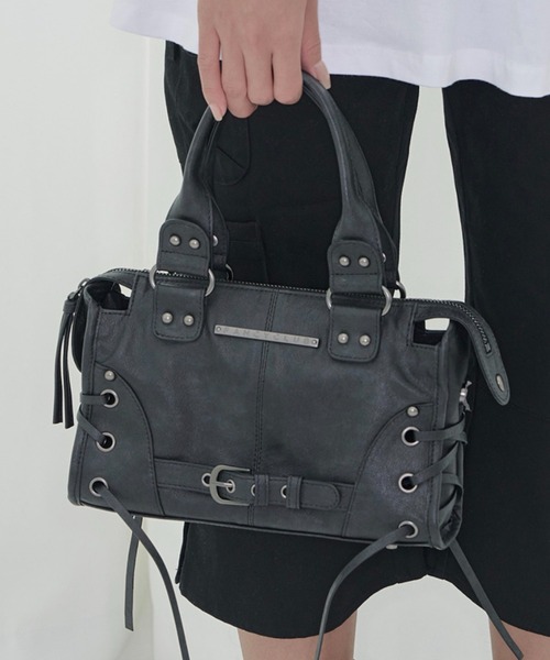FANCY CLUB BELTED WASHING ショルダーバッグ ブラック FANCY CLUB】BELTED WASHING COATING MINI BAG / 【ファンシークラブ
