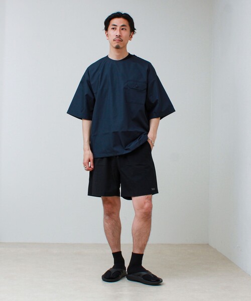 TAION(タイオン)の「【TAION / タイオン】ノンダウン ミリタリー ハーフスリーブカットソー(Tシャツ/カットソー・メンズ・ネイビー/ブラック・M/L/XL)」の3枚目の写真