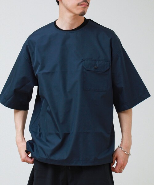 TAION(タイオン)の「【TAION / タイオン】ノンダウン ミリタリー ハーフスリーブカットソー(Tシャツ/カットソー・メンズ・ネイビー/ブラック・M/L/XL)」の4枚目の写真