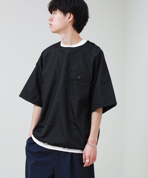 TAION(タイオン)の「【TAION / タイオン】ノンダウン ミリタリー ハーフスリーブカットソー(Tシャツ/カットソー・メンズ・ネイビー/ブラック・M/L/XL)」の14枚目の写真
