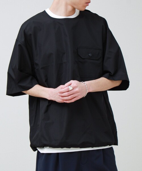 TAION(タイオン)の「【TAION / タイオン】ノンダウン ミリタリー ハーフスリーブカットソー(Tシャツ/カットソー・メンズ・ネイビー/ブラック・M/L/XL)」の16枚目の写真