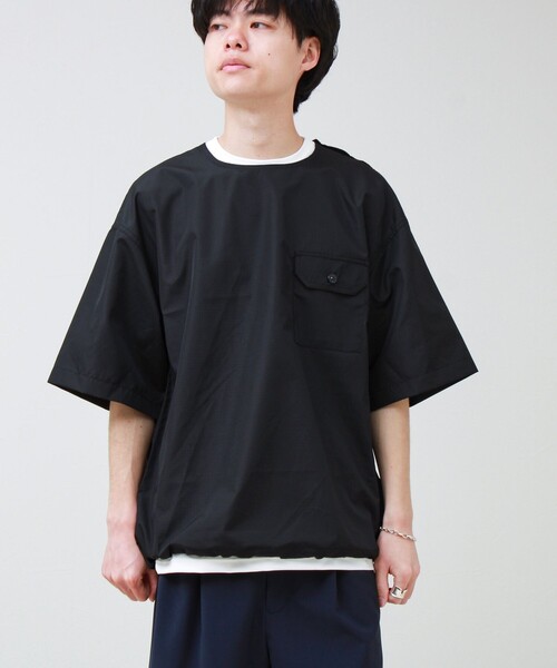 TAION(タイオン)の「【TAION / タイオン】ノンダウン ミリタリー ハーフスリーブカットソー(Tシャツ/カットソー・メンズ・ネイビー/ブラック・M/L/XL)」の17枚目の写真