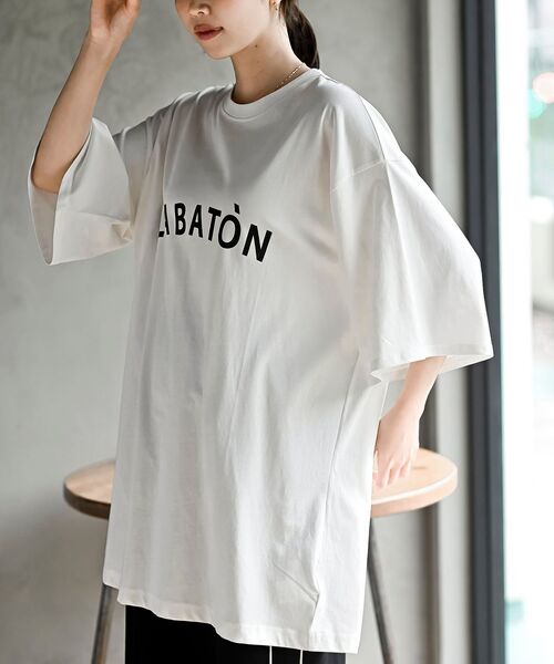 rps(アールピーエス)の「オーバーサイズロゴTシャツ(Tシャツ/カットソー・レディース・ブラック/オフホワイト/チャコールグレー・フリー)」の13枚目の写真