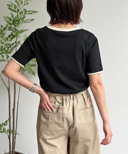 U.S. POLO ASSN.(ユーエスポロアッスン)の「クルーネック半袖リブT(Tシャツ/カットソー・レディース・アイボリー/ブラック/ホワイト系その他/ネイビー・FREE)」の17枚目の写真