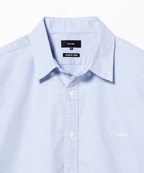 BEAMS（ビームス）の「オックスフォード ワンポイント ミニボタンダウンシャツ【ベーシックフィット】（シャツ/ブラウス・メンズ・ホワイト/その他/サックスブルー・S/M/L/XL）」の5枚目の写真