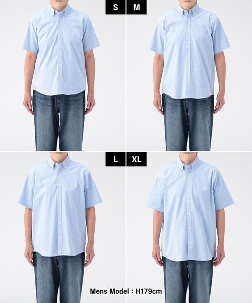 BEAMS(ビームス)の「オックスフォード ワンポイント ミニボタンダウンシャツ【ベーシックフィット】(シャツ/ブラウス・メンズ・ホワイト/その他/サックスブルー・S/M/L/XL)」の4枚目の写真