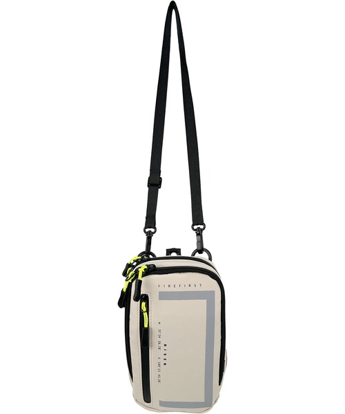 FIRE FIRST（ファイヤーファースト）の「[FIRE FIRST]ファイヤーファースト/多機能2WAY ミニショルダー/スマホポーチ/縦型（ショルダーバッグ・メンズ・ダークグレー/アイボリー/ブラック・FREE）」の18枚目の写真