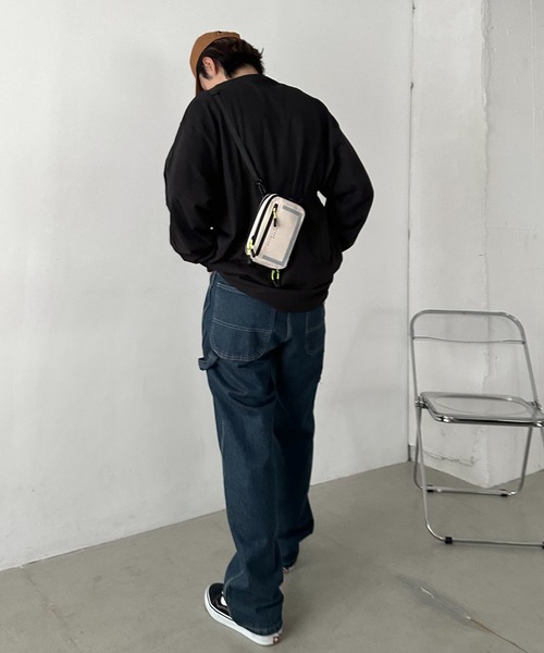 FIRE FIRST（ファイヤーファースト）の「[FIRE FIRST]ファイヤーファースト/多機能2WAY ミニショルダー/スマホポーチ/縦型（ショルダーバッグ・メンズ・ダークグレー/アイボリー/ブラック・FREE）」の17枚目の写真