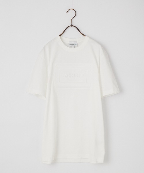 LACOSTE（ラコステ）の「[LACOSTE/ラコステ] エンボスロゴ ショートスリーブTシャツ（Tシャツ/カットソー・レディース・ホワイト/ネイビー・L/M/S）」の21枚目の写真