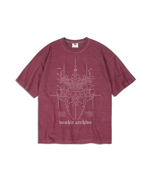 VENHIT(ベンヒット)の「シジルピグメント半袖Tシャツ(Tシャツ/カットソー・レディース・ピンク/ブルー/チャコール・MEDIUM/LARGE/X-LARGE)」の3枚目の写真