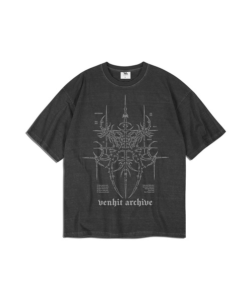 VENHIT(ベンヒット)の「シジルピグメント半袖Tシャツ(Tシャツ/カットソー・レディース・ピンク/ブルー/チャコール・MEDIUM/LARGE/X-LARGE)」の2枚目の写真