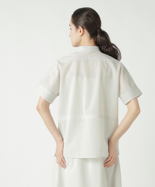 ZUCCa(ズッカ)の「TRANSLUCENT JERSEY / カットソートップス / P(その他トップス・レディース・ダークグレー/オフホワイト/イエロー・M size)」の7枚目の写真