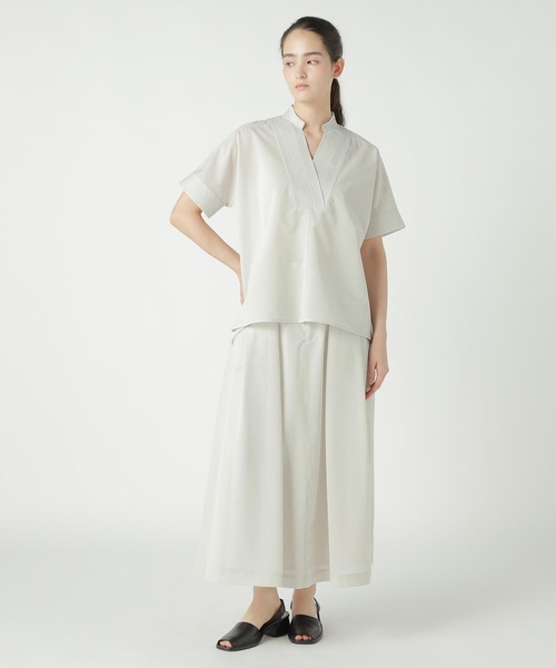 ZUCCa(ズッカ)の「TRANSLUCENT JERSEY / カットソートップス / P(その他トップス・レディース・ダークグレー/オフホワイト/イエロー・M size)」の8枚目の写真