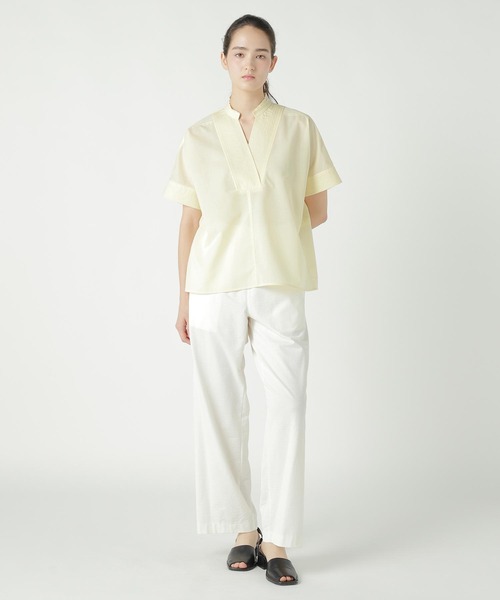 ZUCCa(ズッカ)の「TRANSLUCENT JERSEY / カットソートップス / P(その他トップス・レディース・ダークグレー/オフホワイト/イエロー・M size)」の9枚目の写真