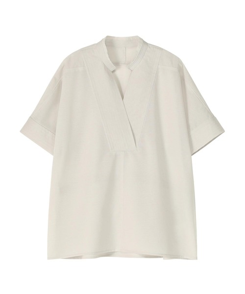 ZUCCa(ズッカ)の「TRANSLUCENT JERSEY / カットソートップス / P(その他トップス・レディース・ダークグレー/オフホワイト/イエロー・M size)」の4枚目の写真