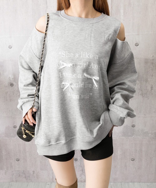 Miniministore(ミニミニストア)の「オフショルダースウェットレディース韓国風(スウェット・レディース・グレー・FREE)」の14枚目の写真