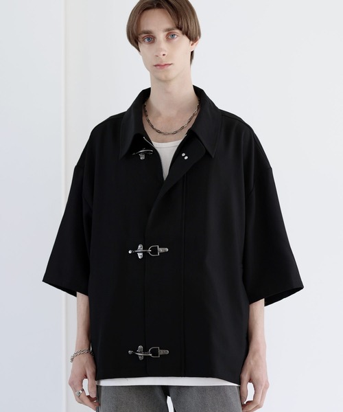 SOCCE（ソーシー）の「ファイヤーマンTR半袖ジャケット【セットアップ可】（その他アウター・メンズ・ブラック/チャコール・L/M/S/XL）」の5枚目の写真