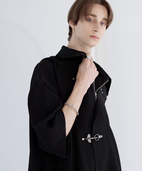 SOCCE（ソーシー）の「ファイヤーマンTR半袖ジャケット【セットアップ可】（その他アウター・メンズ・ブラック/チャコール・L/M/S/XL）」の8枚目の写真