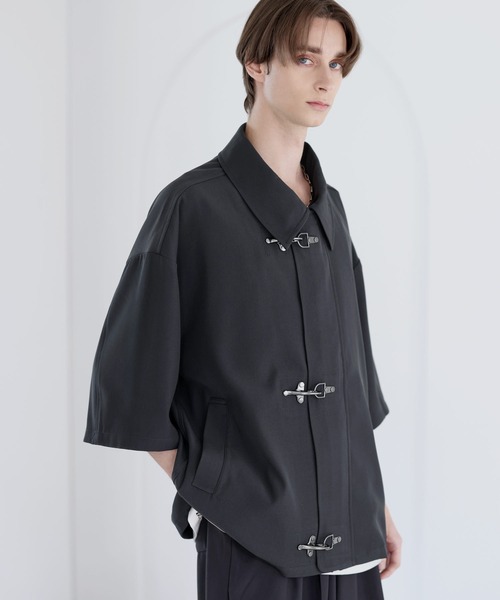 SOCCE（ソーシー）の「ファイヤーマンTR半袖ジャケット【セットアップ可】（その他アウター・メンズ・ブラック/チャコール・L/M/S/XL）」の17枚目の写真