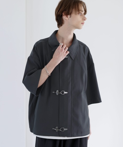 SOCCE（ソーシー）の「ファイヤーマンTR半袖ジャケット【セットアップ可】（その他アウター・メンズ・ブラック/チャコール・L/M/S/XL）」の19枚目の写真
