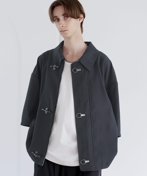 SOCCE（ソーシー）の「ファイヤーマンTR半袖ジャケット【セットアップ可】（その他アウター・メンズ・ブラック/チャコール・L/M/S/XL）」の20枚目の写真