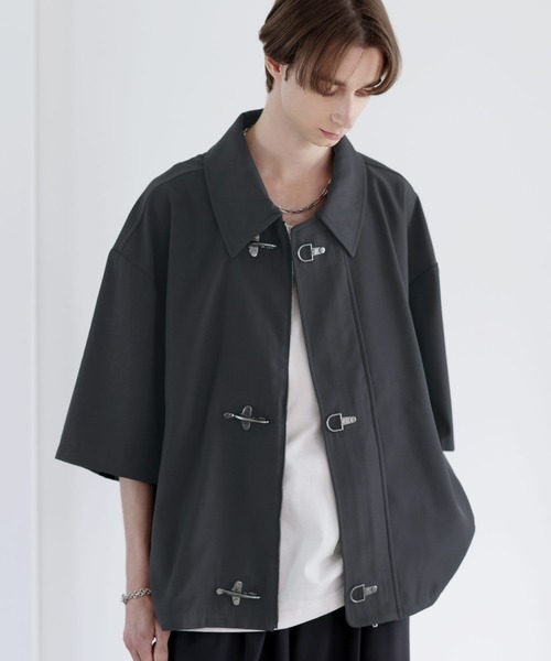 SOCCE（ソーシー）の「ファイヤーマンTR半袖ジャケット【セットアップ可】（その他アウター・メンズ・ブラック/チャコール・L/M/S/XL）」の22枚目の写真