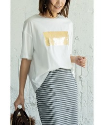 ドライタッチ箔プリントTシャツ