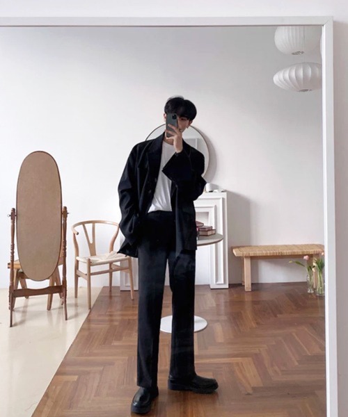 NOWLE(ノウル)の「【NOWLE】ルーズシルエット ダブルブレスト ボクシー テーラードジャケット(テーラードジャケット・メンズ・ダークネイビー/ブラック・LARGE/X-LARGE/MEDIUM)」の7枚目の写真